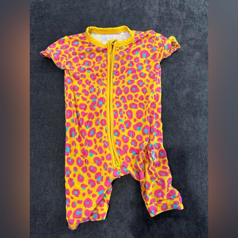 Gigi and Max Colorful Leopard Bamboo Romper